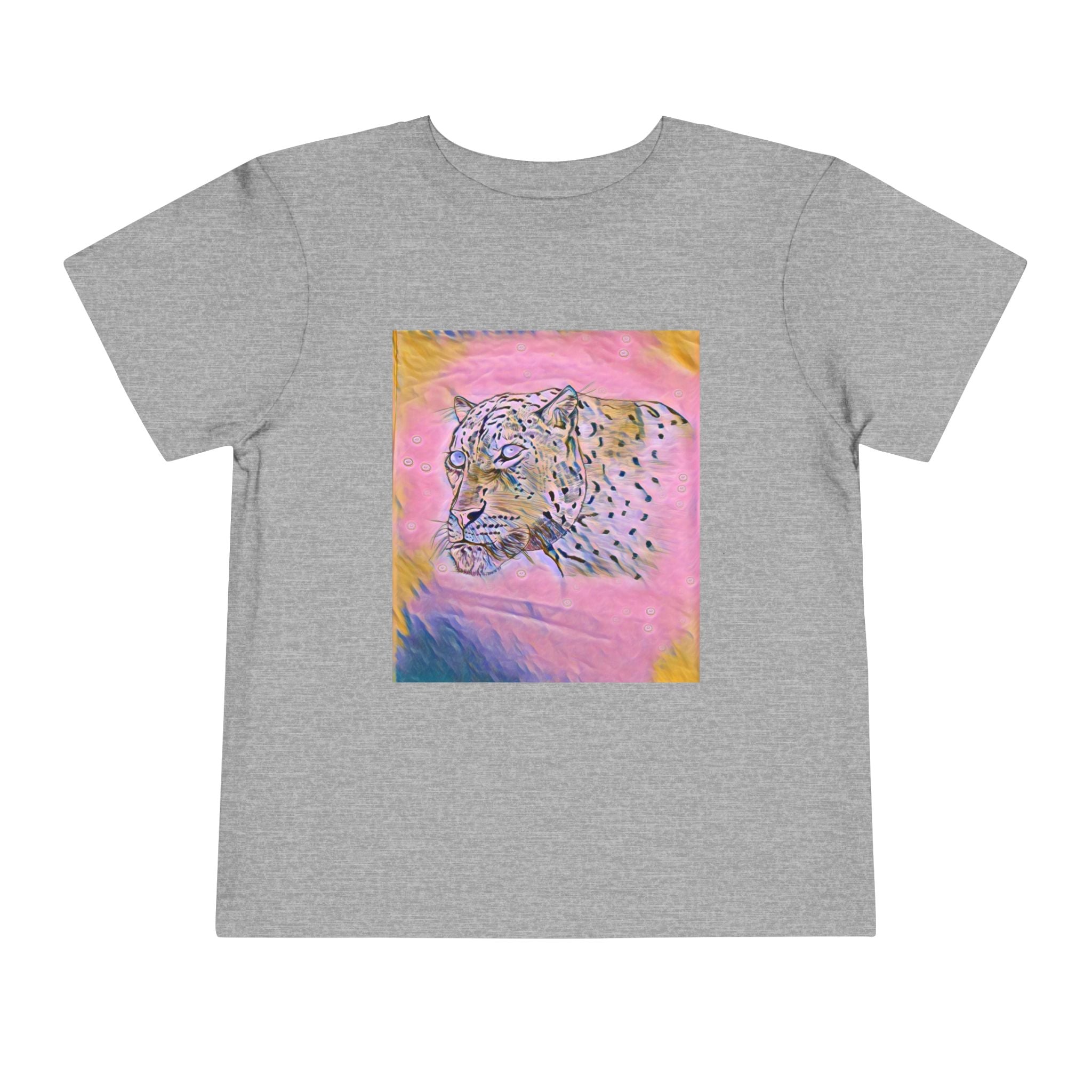 Leopard Portrait in pink Kids T-Shirt