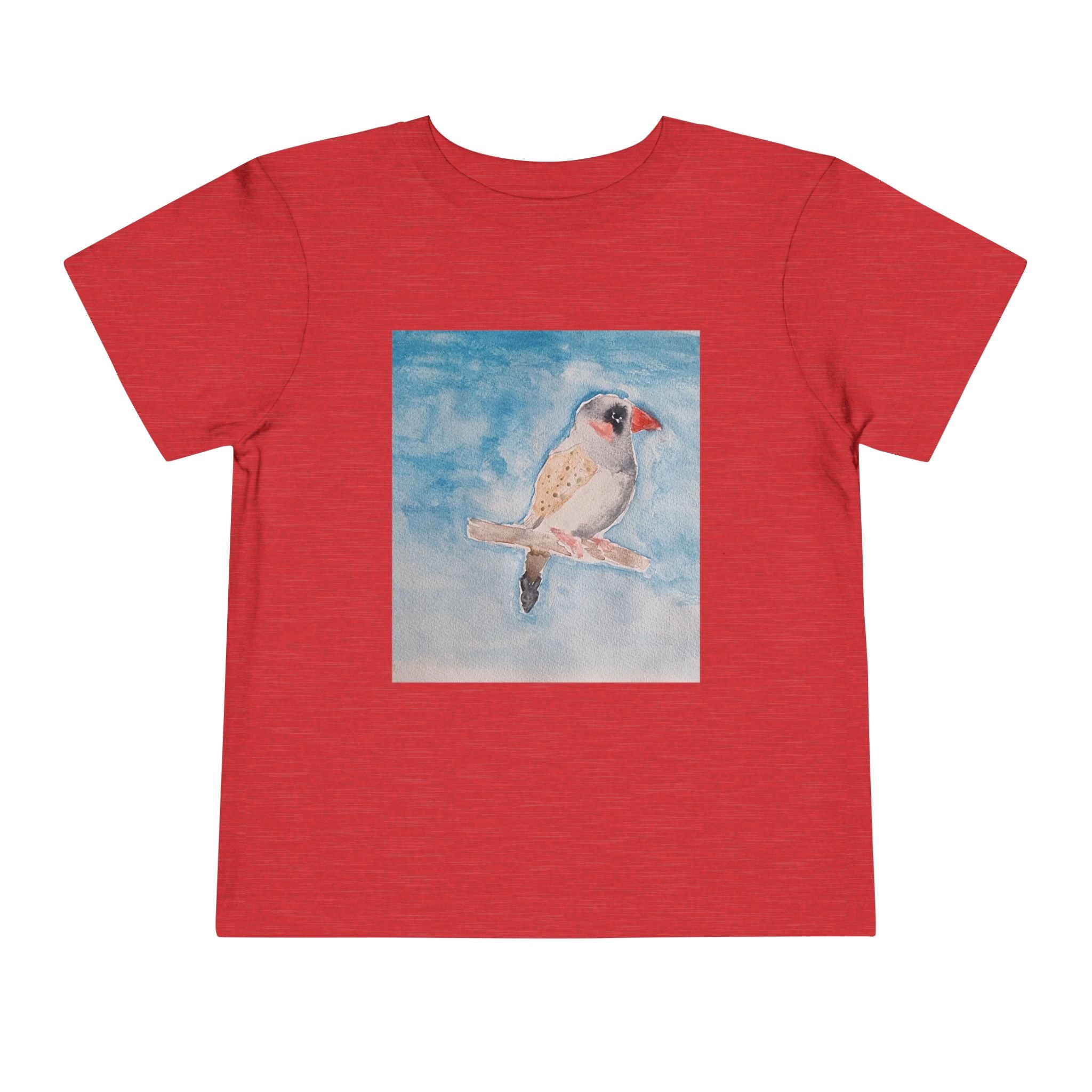 Zebra Finch Watercolor Toddler Tee