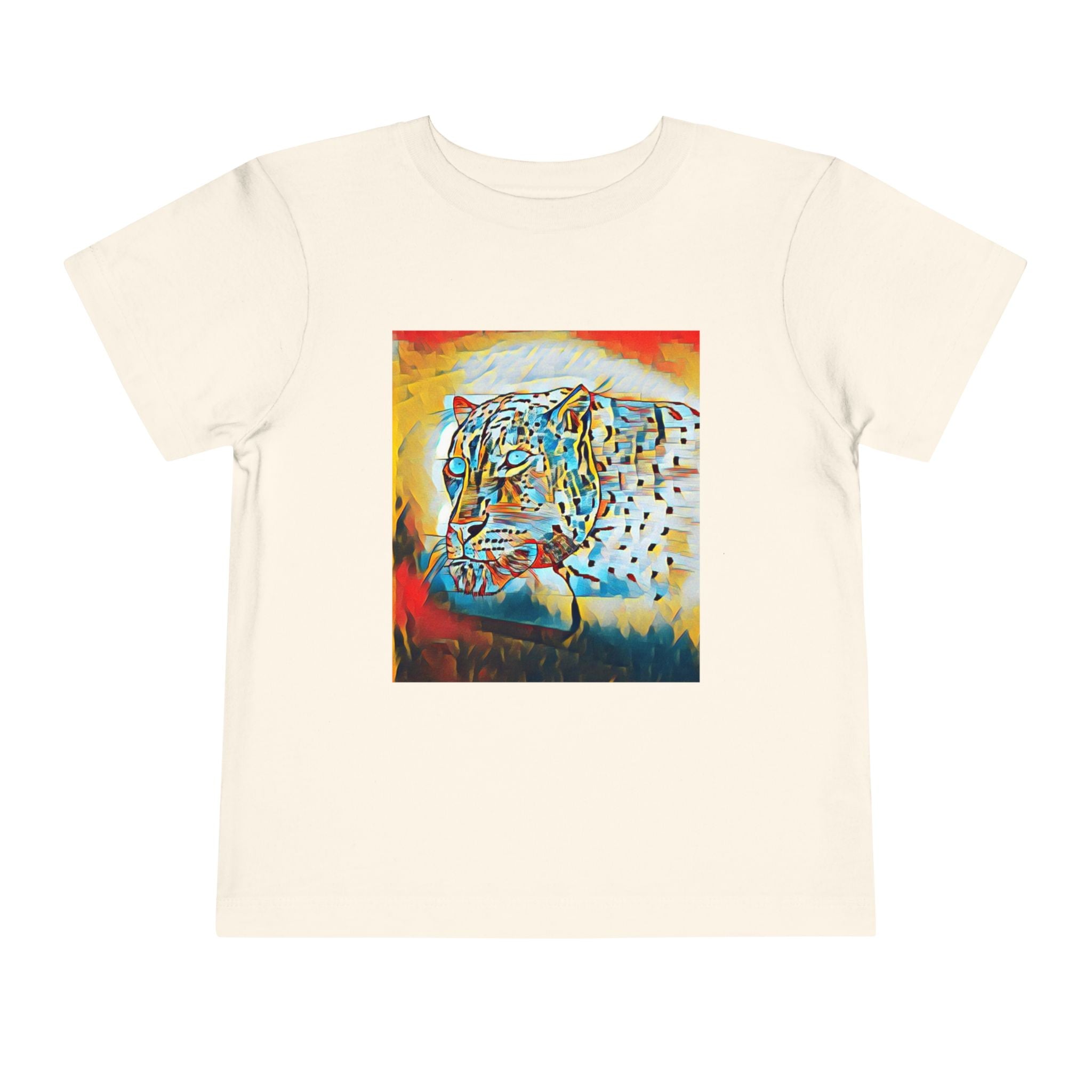 Abstract Leopard Toddler Tee — Colorful Wildlife Art Shirt
