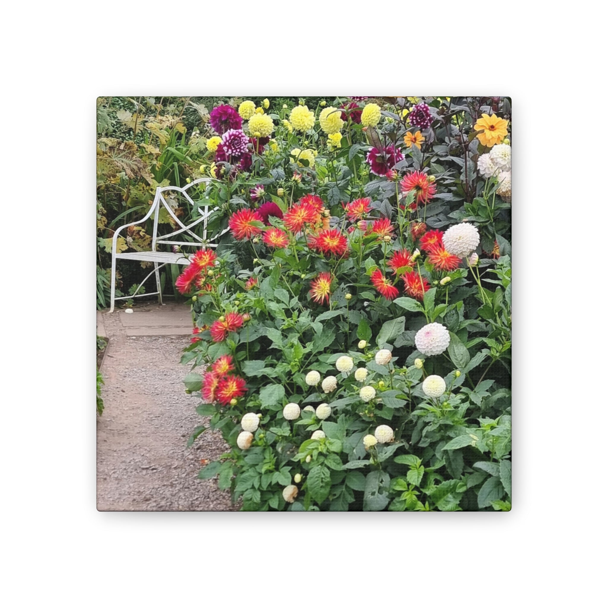 Floral Garden Path Canvas Print — Stretched Wall Art