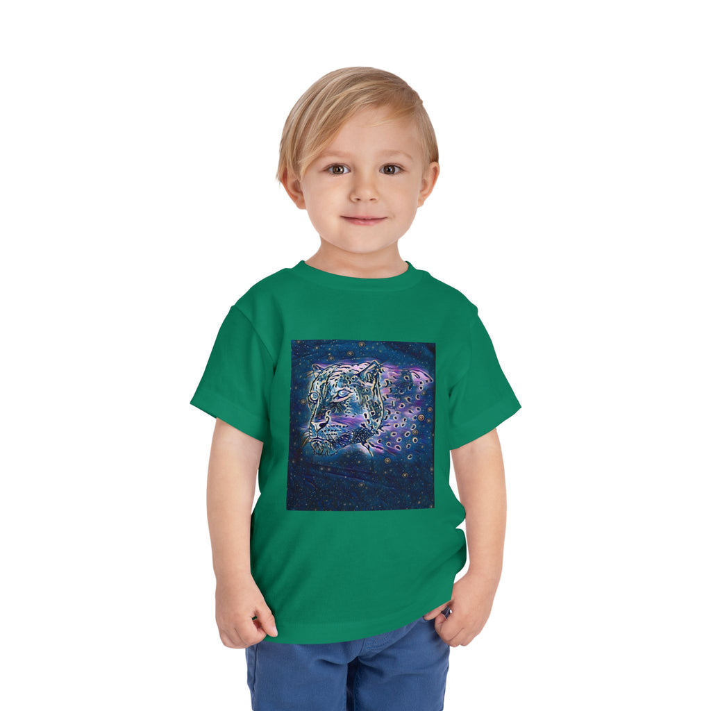 Galaxy Leopard Toddler Tee — Cosmic Animal Print Kids Shirt
