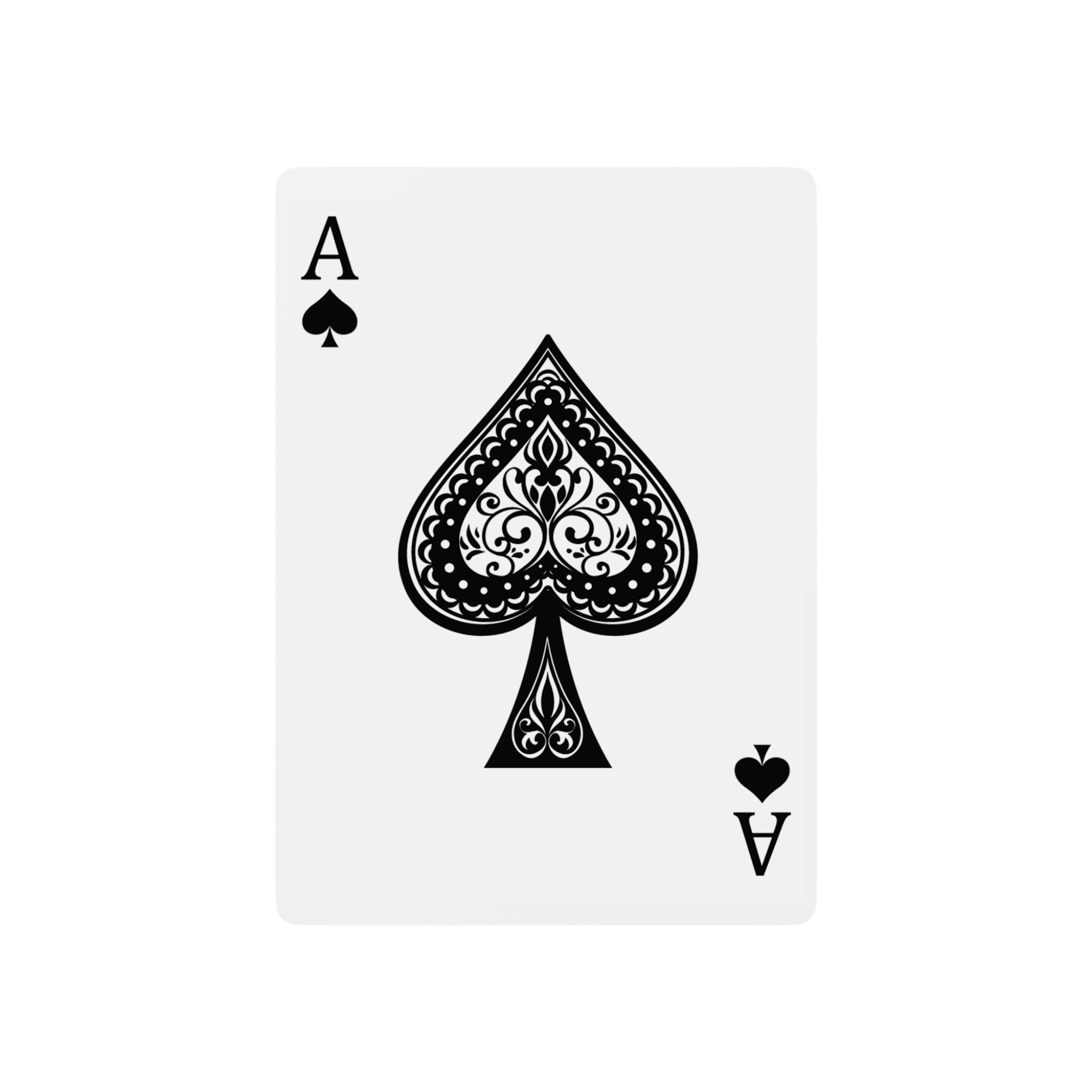 Artistic Poker Playing Cards — Floral Back Design, Standard Ace of Spades Deck