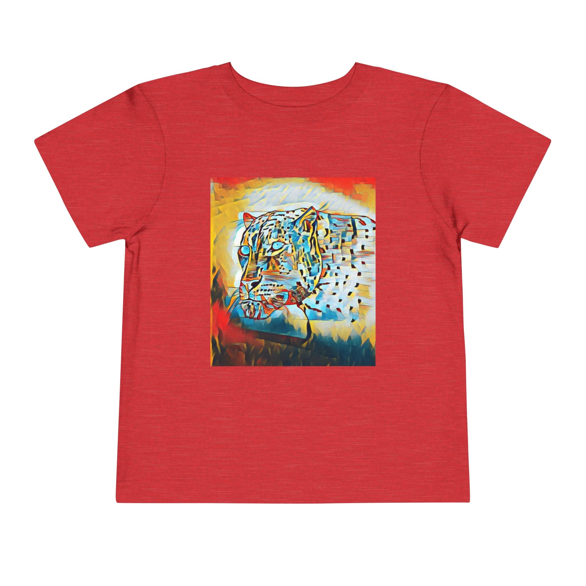 Abstract Leopard Toddler Tee — Colorful Wildlife Art Shirt