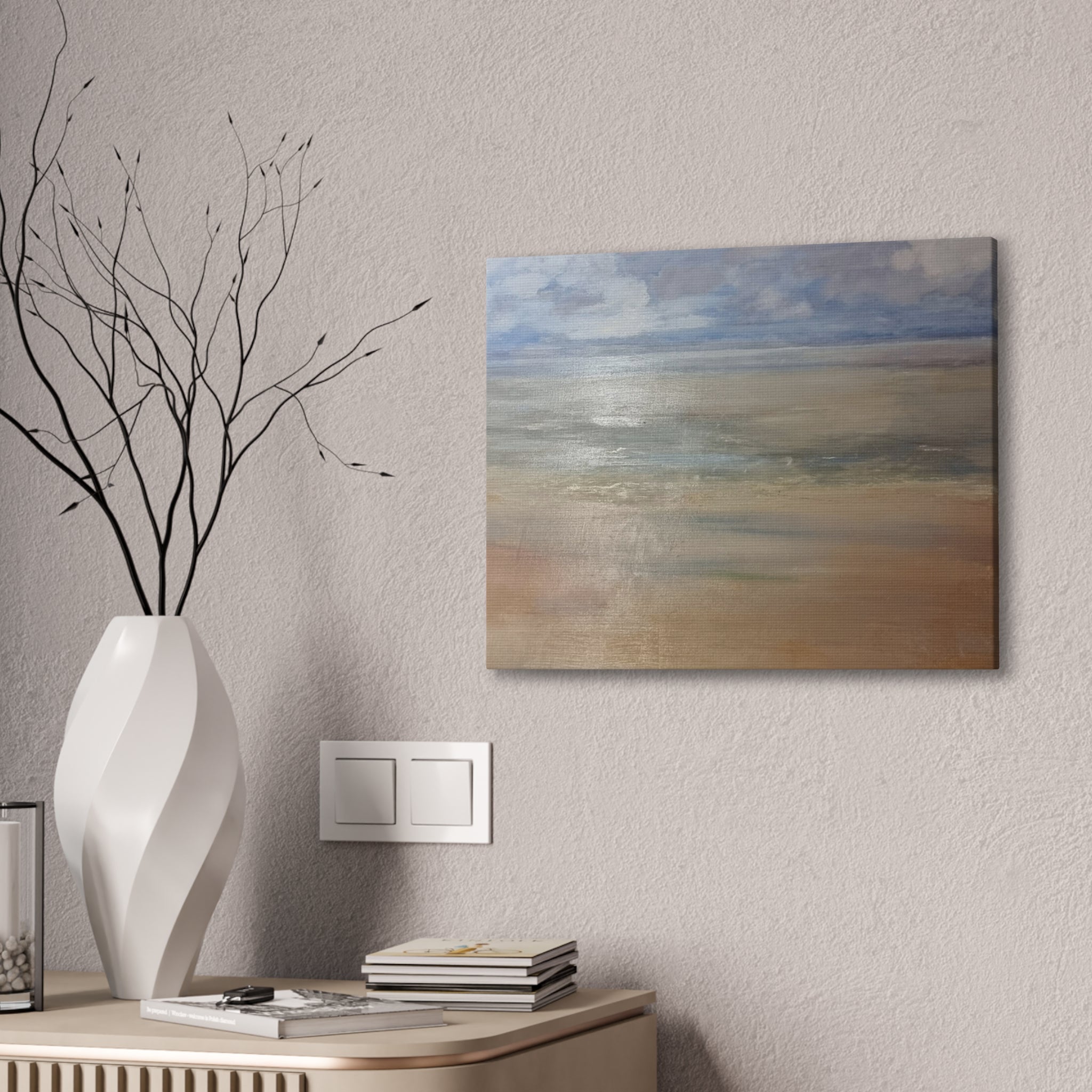 Coastal Serenity Canvas Print | Soft Seascape Wall Art | Beach Home Décor