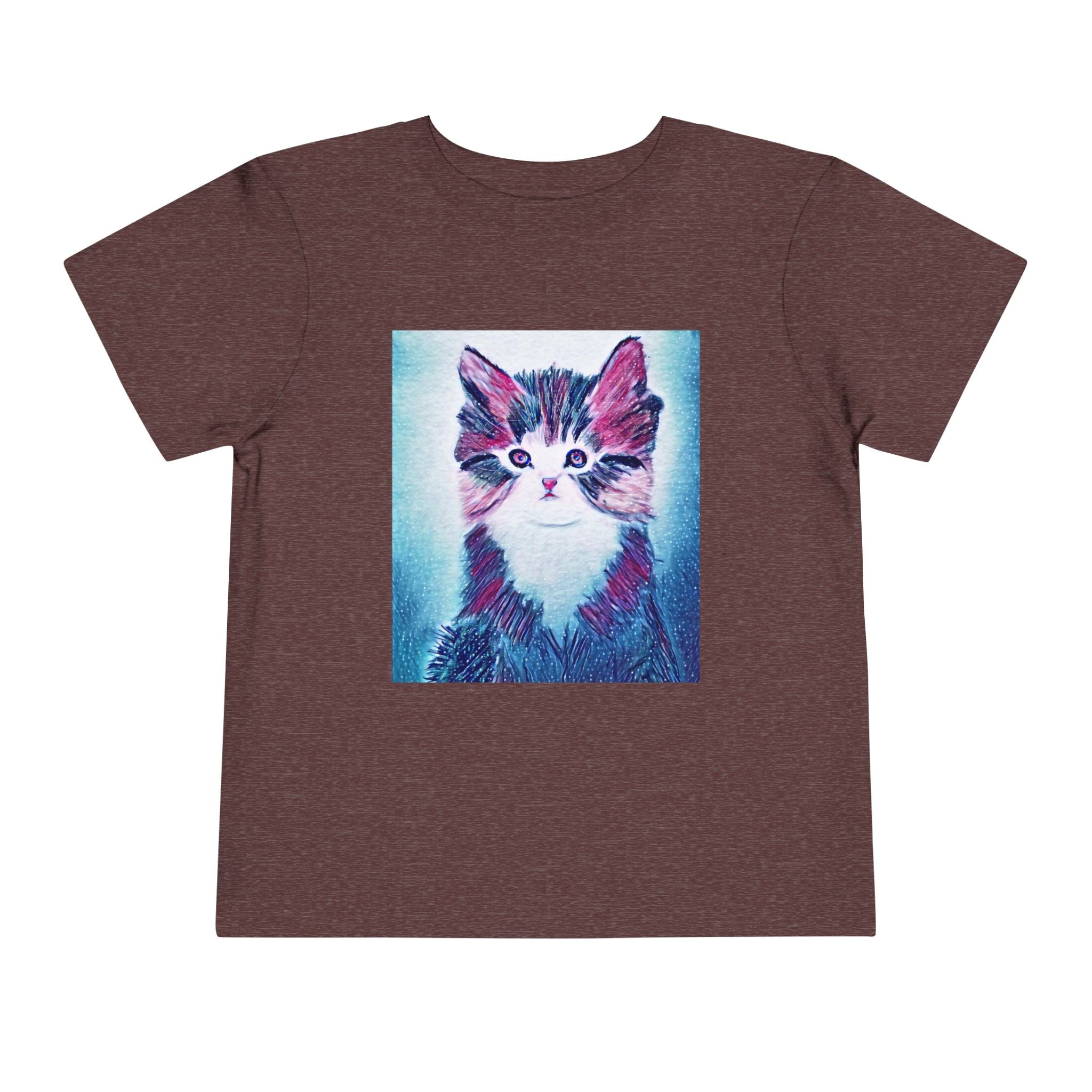 Cute Watercolor Kitten Toddler Tee