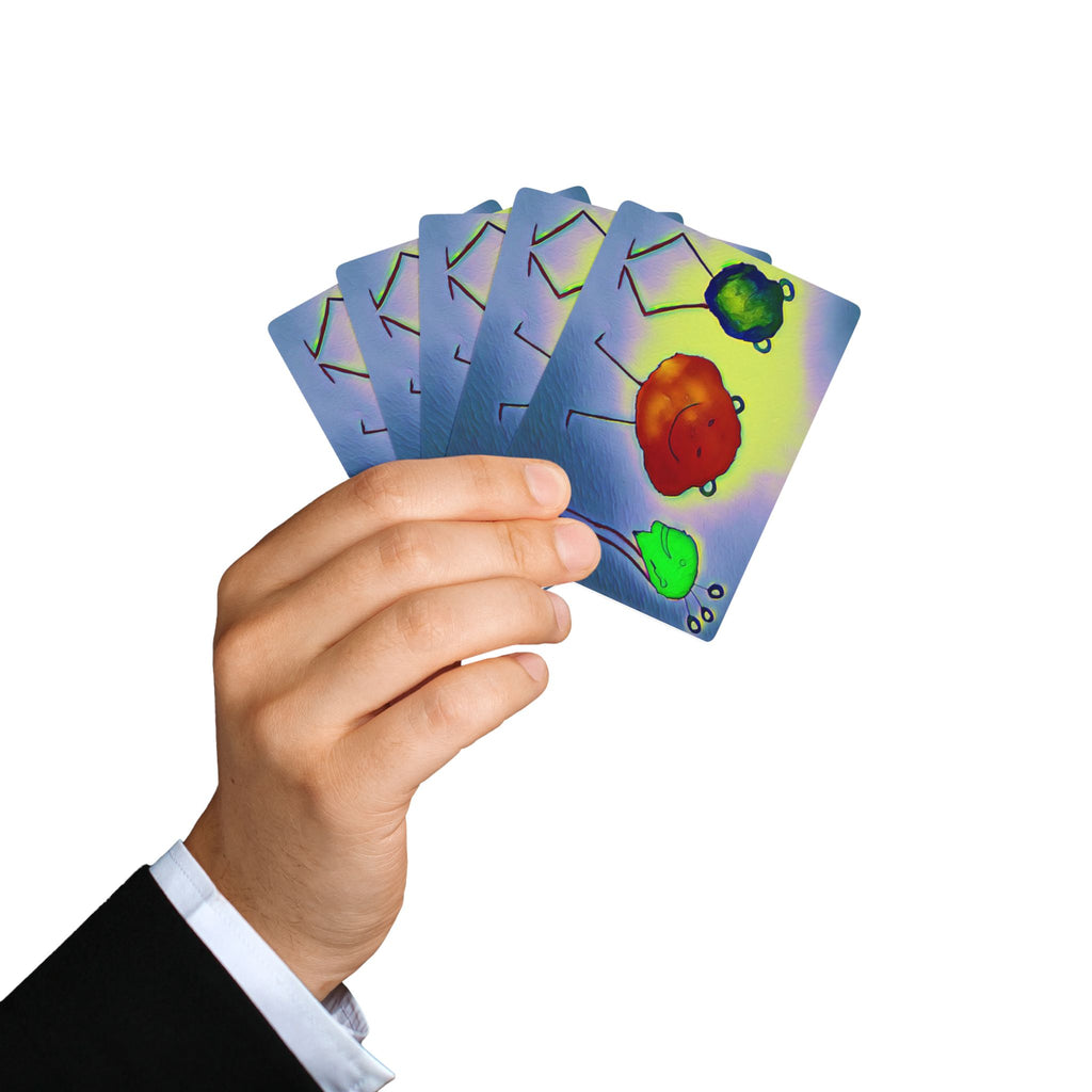 Artistic Poker Playing Cards — Colorful Character Backs with Classic Ace of Spades