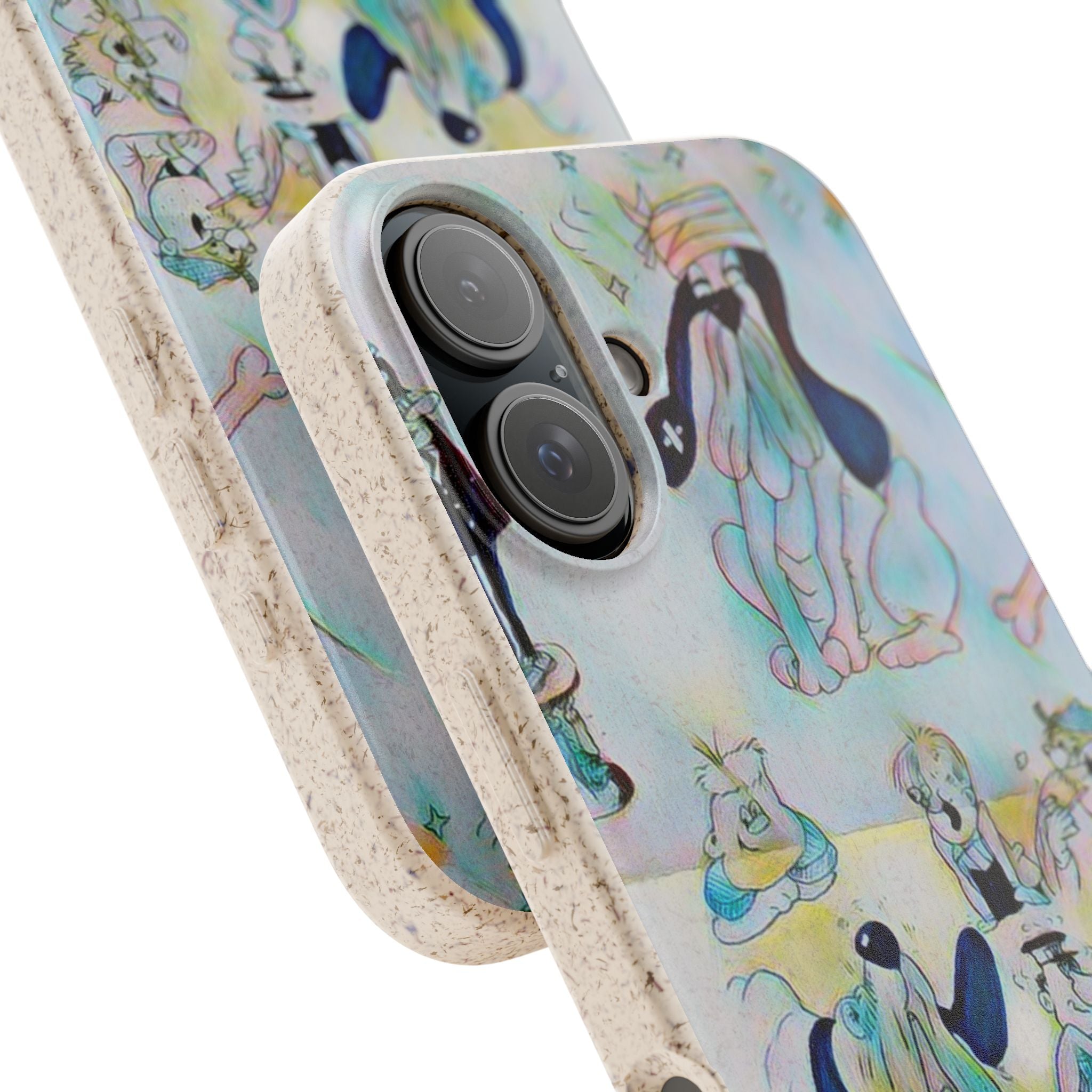 Eco-Friendly Phone Case — Pastel Whimsical Dogs Pattern (Biodegradable)
