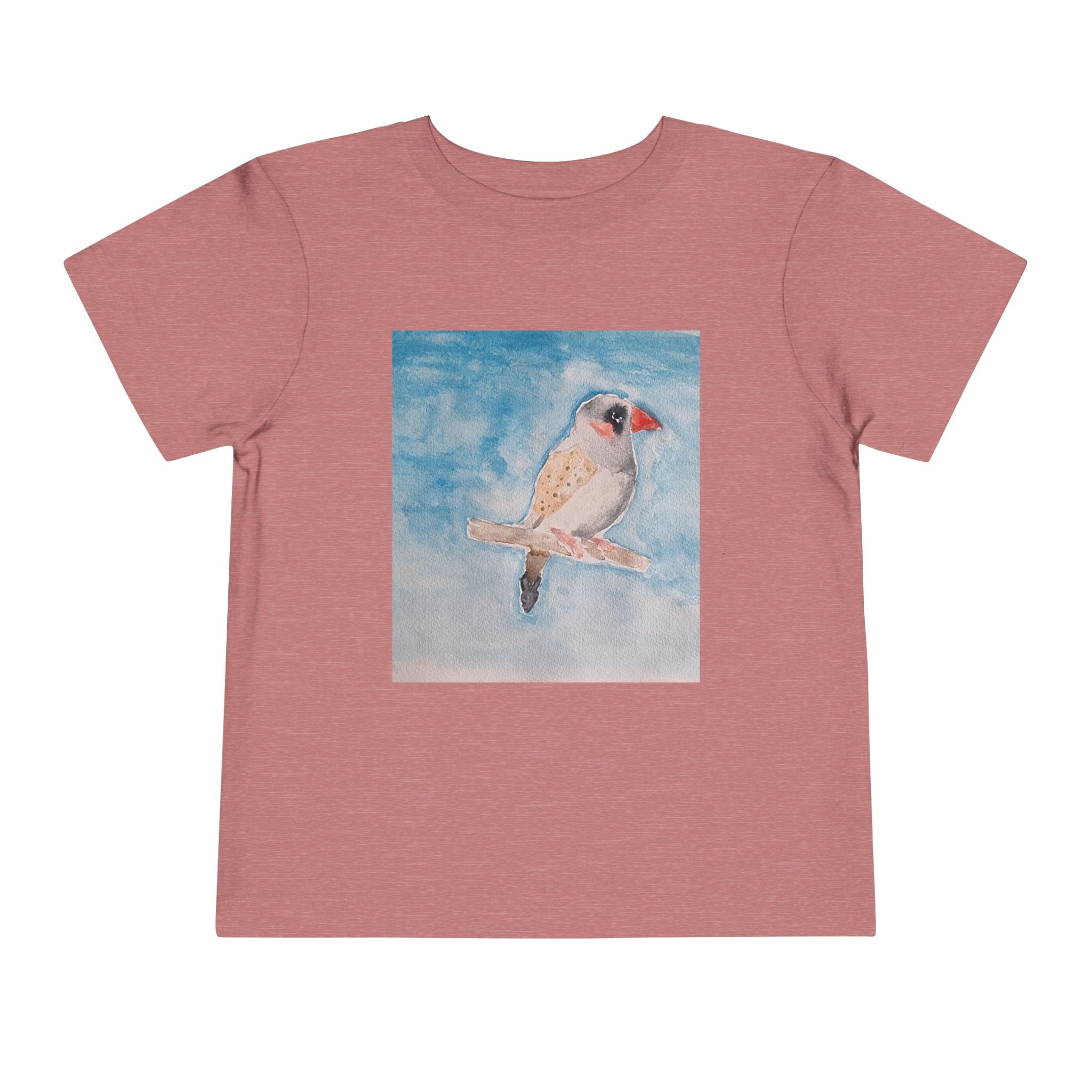 Zebra Finch Watercolor Toddler Tee