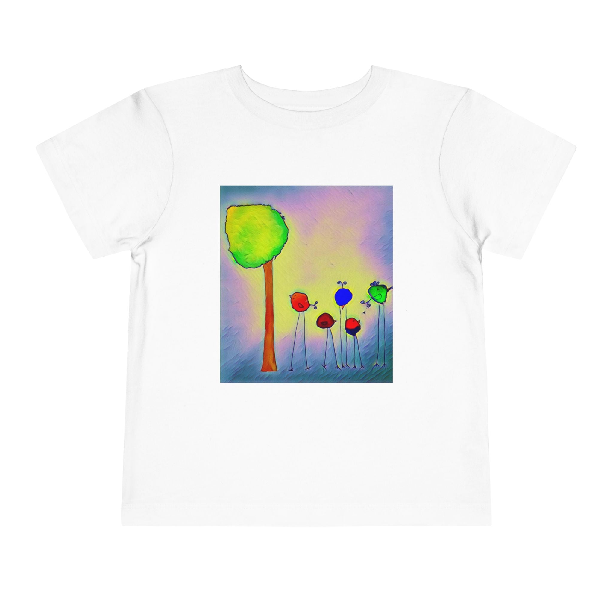 Colorful Watercolor Tree & birds