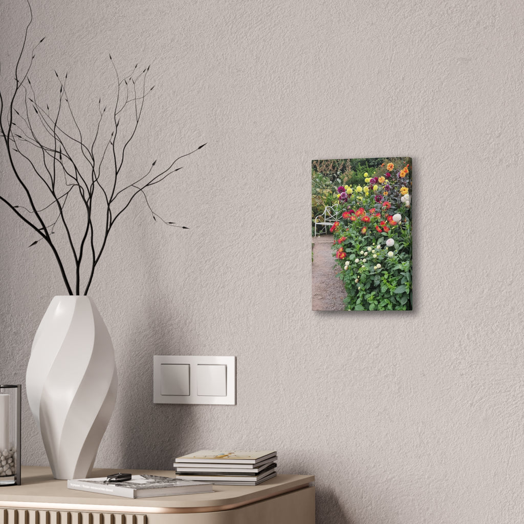 Floral Garden Path Canvas Print — Stretched Wall Art