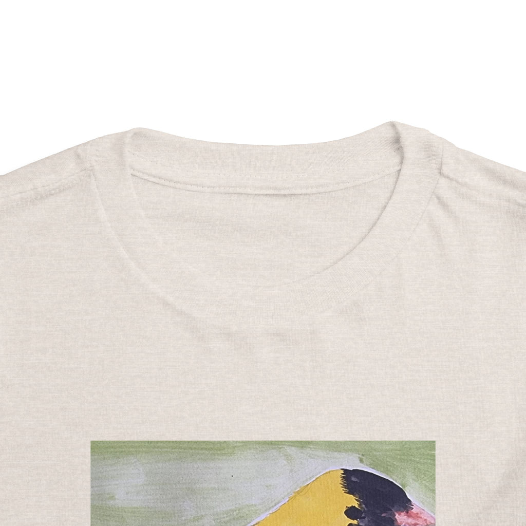 Yellow Goldfinch on Cherry Blossom Branch | Kids Spring Bird Shirt