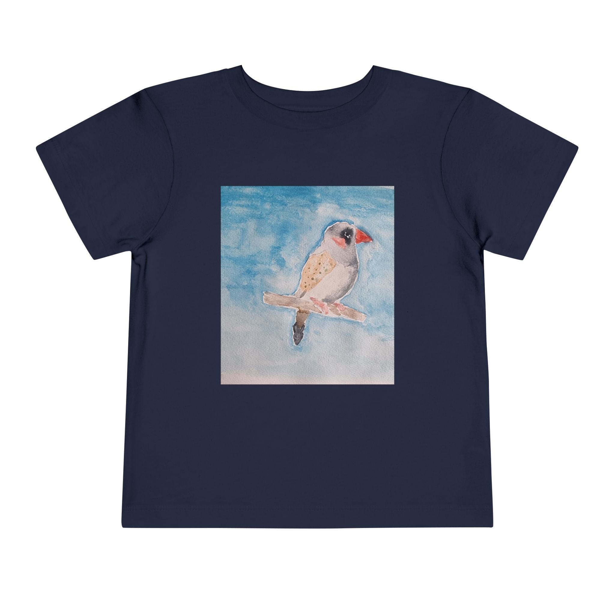 Zebra Finch Watercolor Toddler Tee