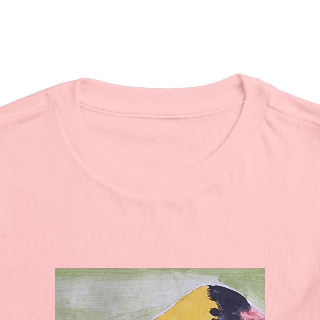 Yellow Goldfinch on Cherry Blossom Branch | Kids Spring Bird Shirt