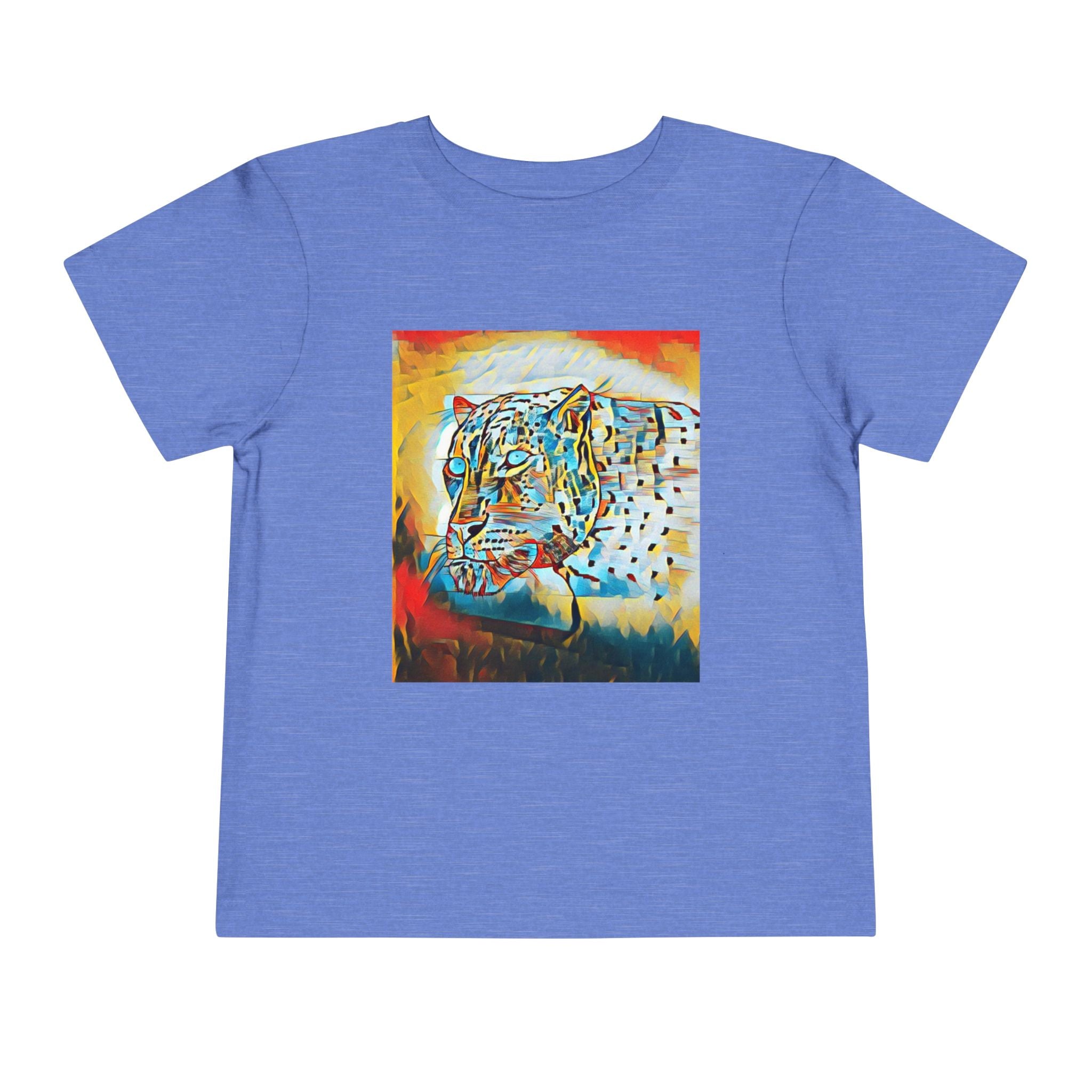 Abstract Leopard Toddler Tee — Colorful Wildlife Art Shirt