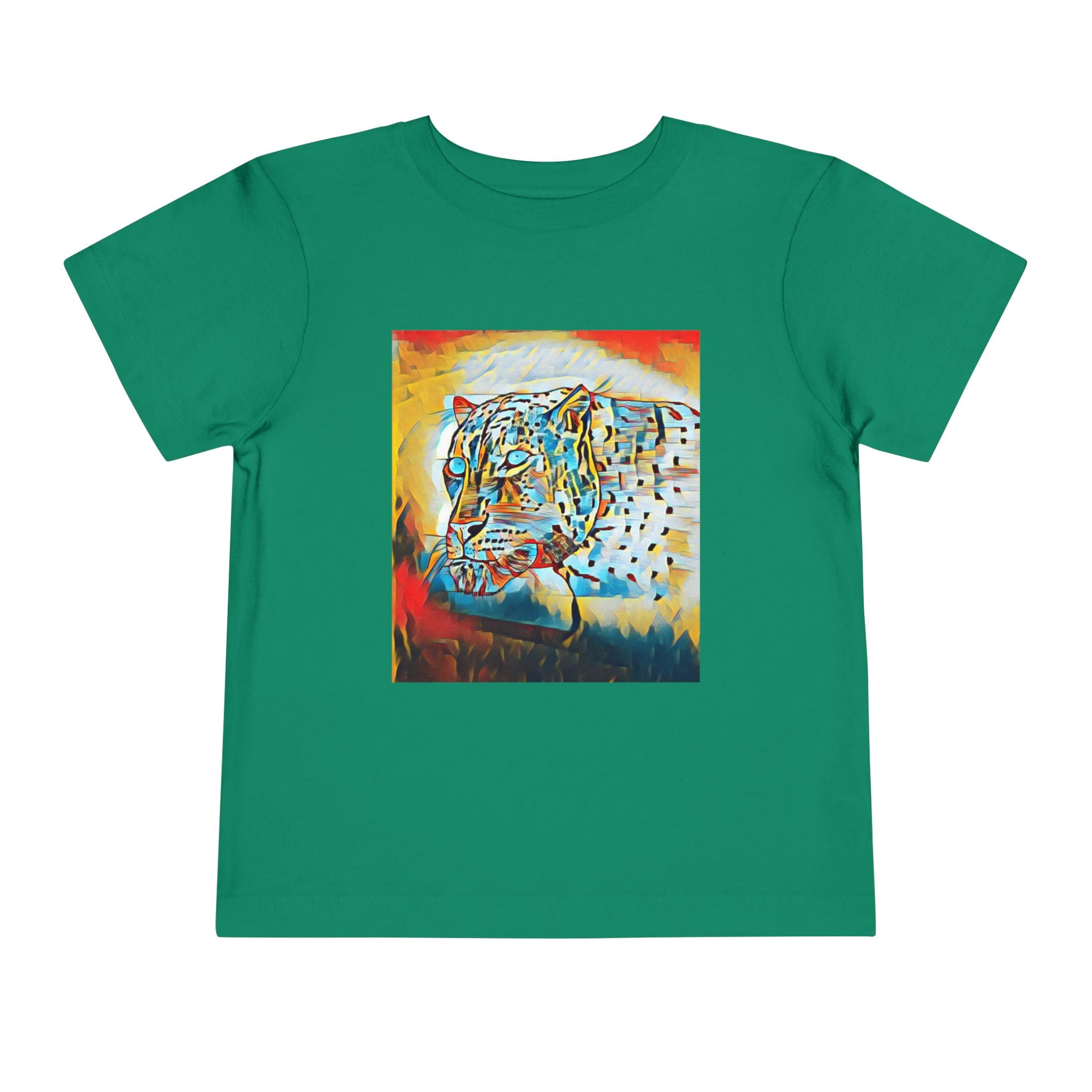 Abstract Leopard Toddler Tee — Colorful Wildlife Art Shirt