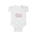 Infant Bodysuit - Blush Dot Map Baby Onesie