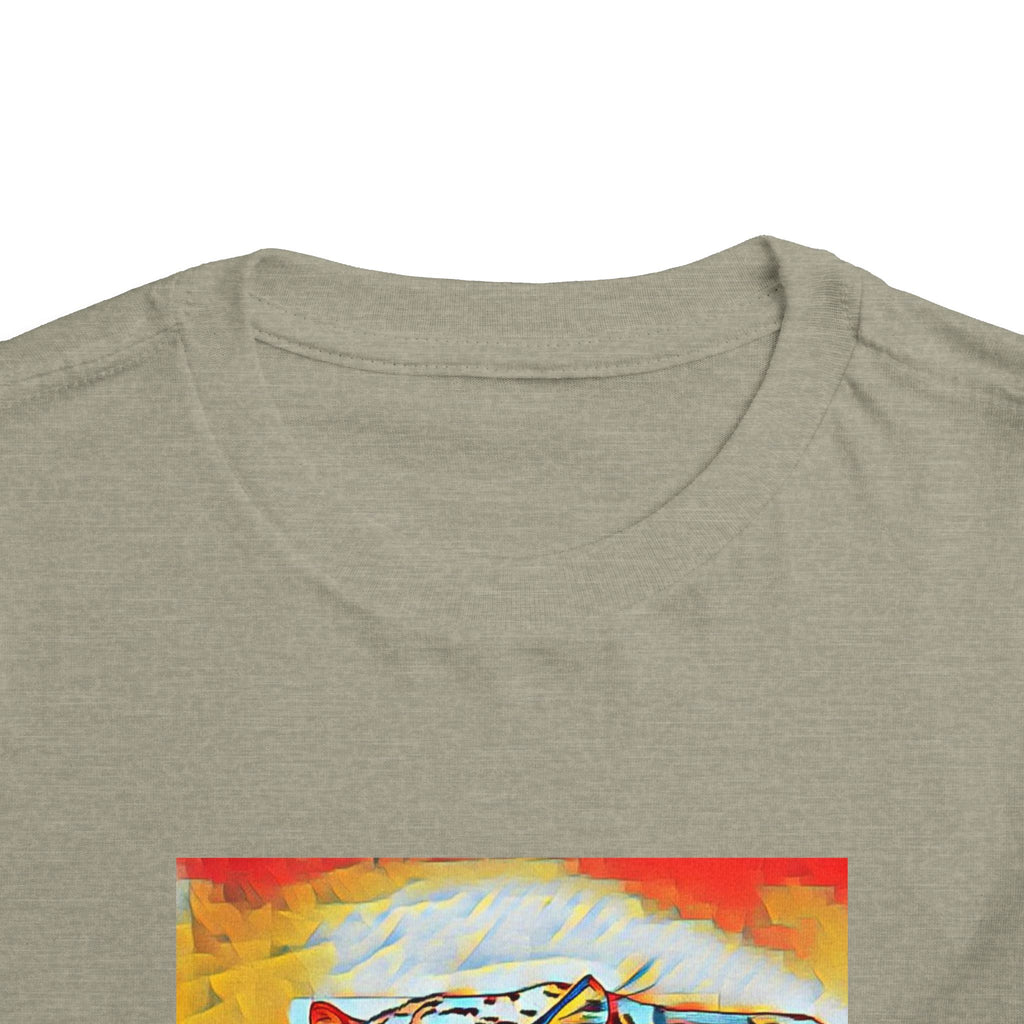 Abstract Leopard Toddler Tee — Colorful Wildlife Art Shirt