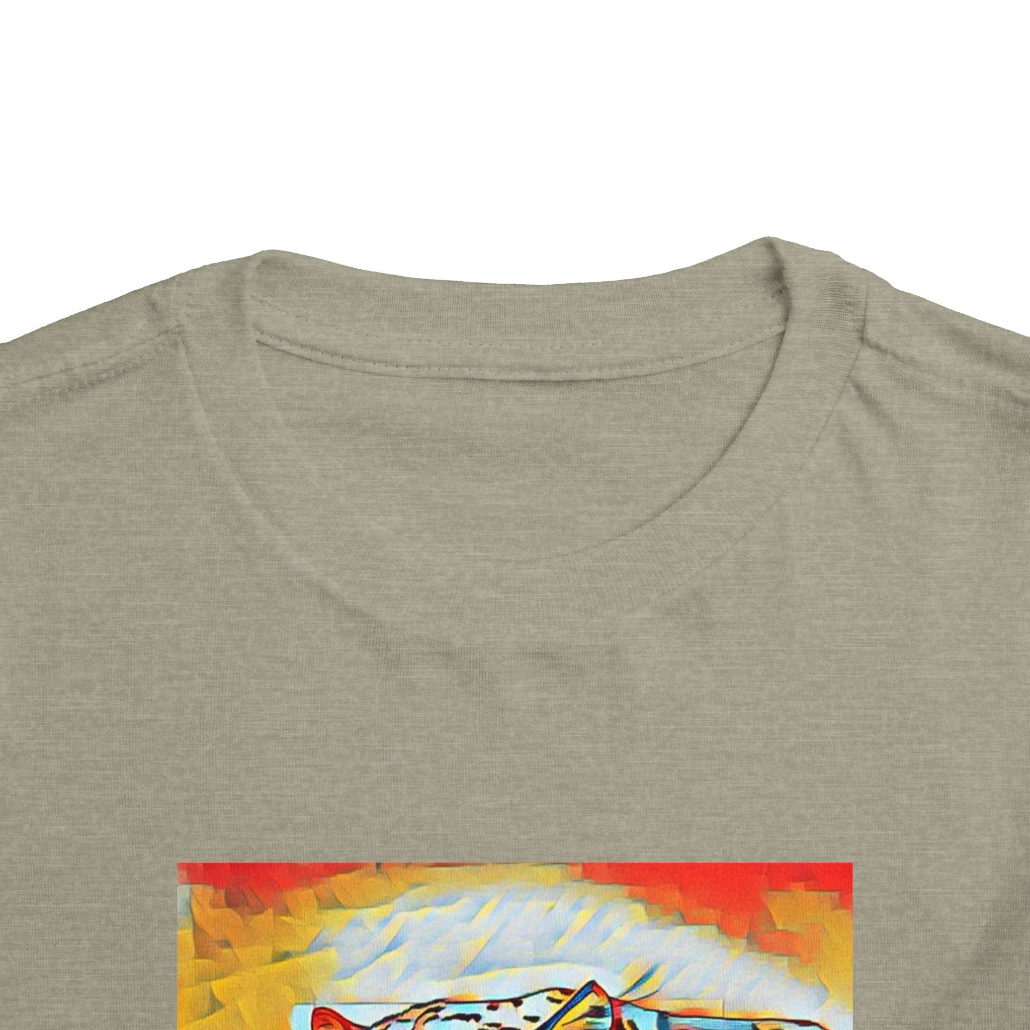 Abstract Leopard Toddler Tee — Colorful Wildlife Art Shirt