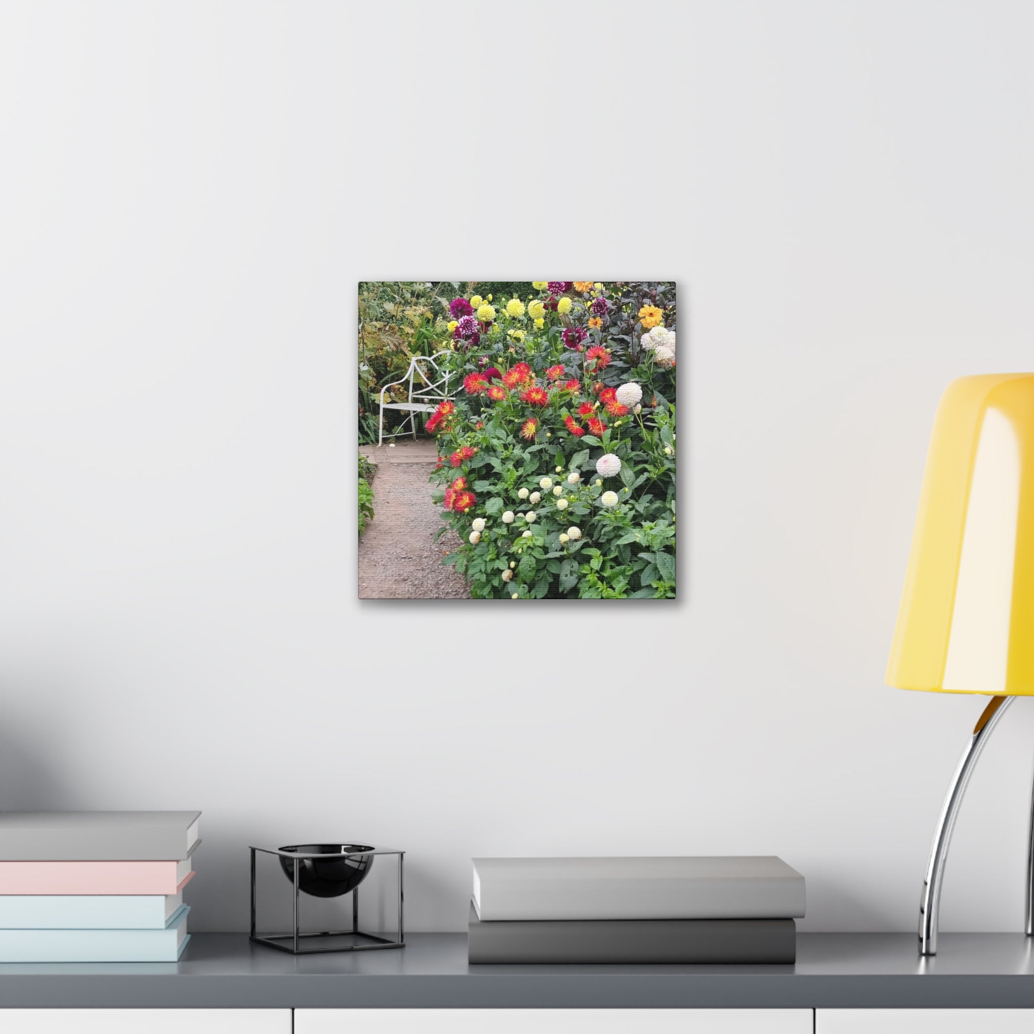 Floral Garden Path Canvas Print — Stretched Wall Art