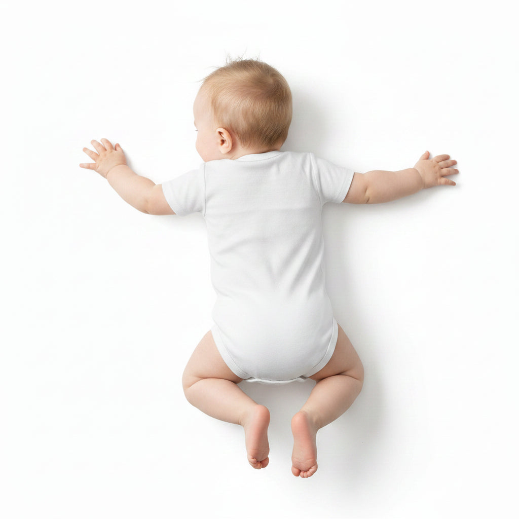 Infant Bodysuit with Bright Sunburst Floral Graphic — Colorful Baby Onesie