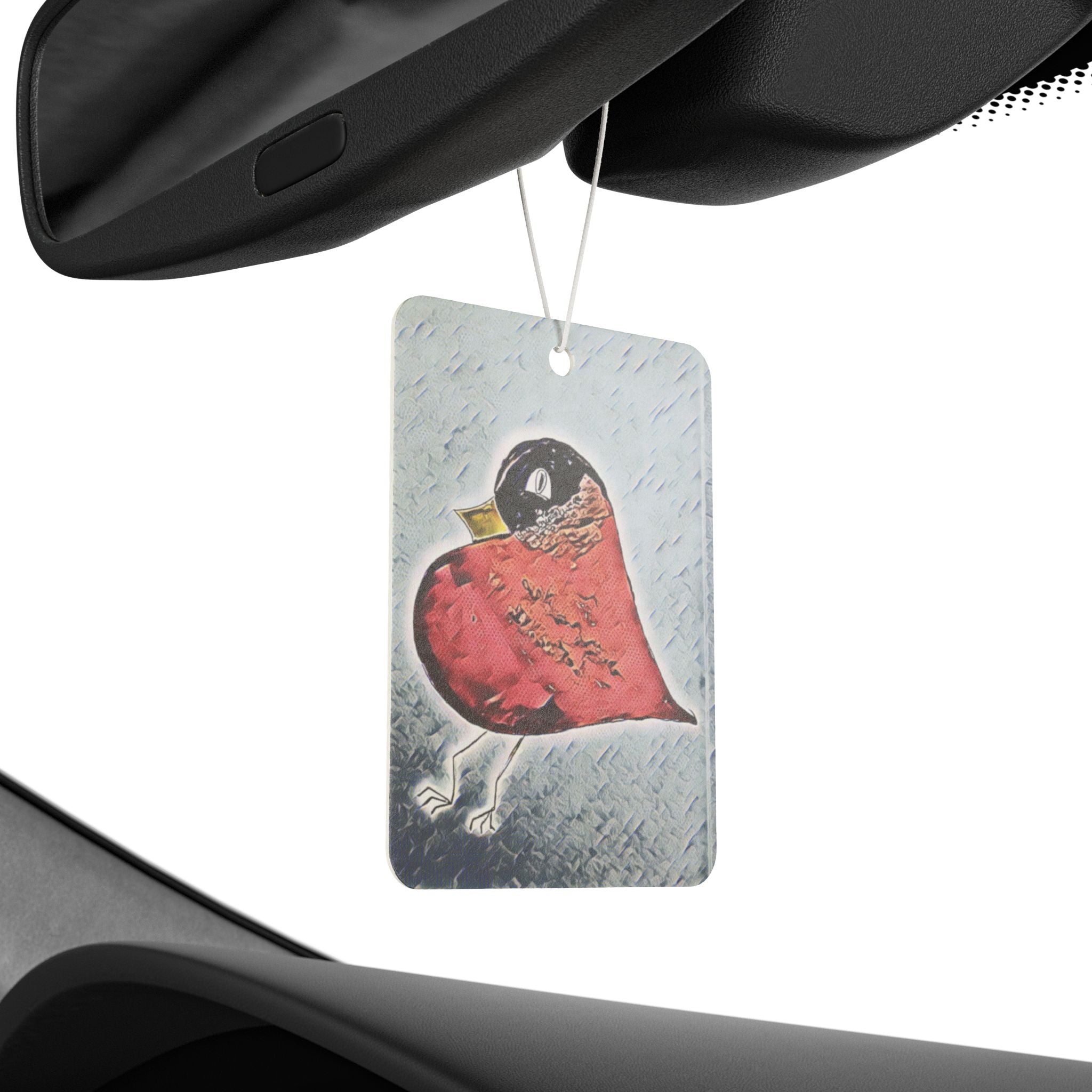 Car Air Freshener — Whimsical Red Bird Scented Ornament