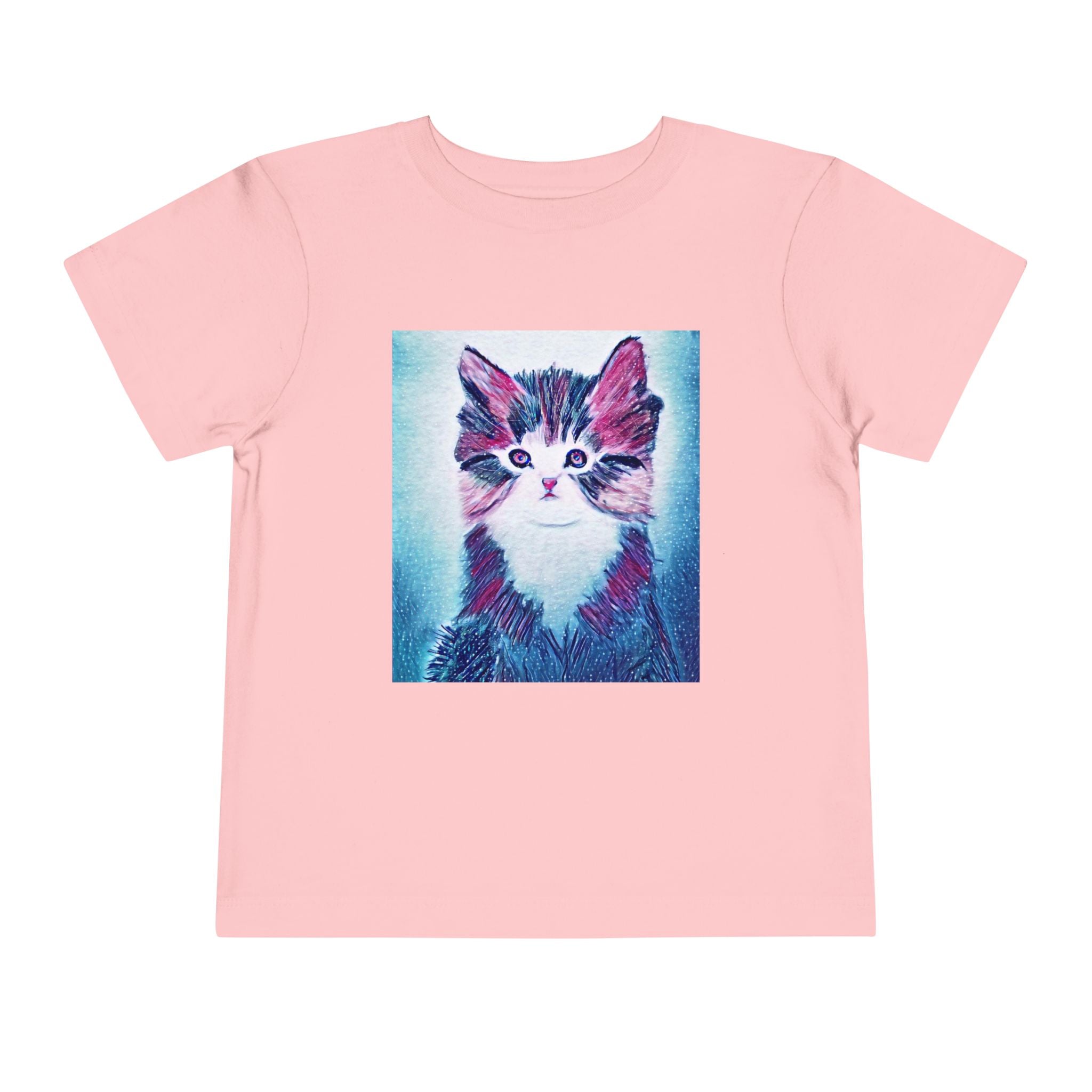 Cute Watercolor Kitten Toddler Tee