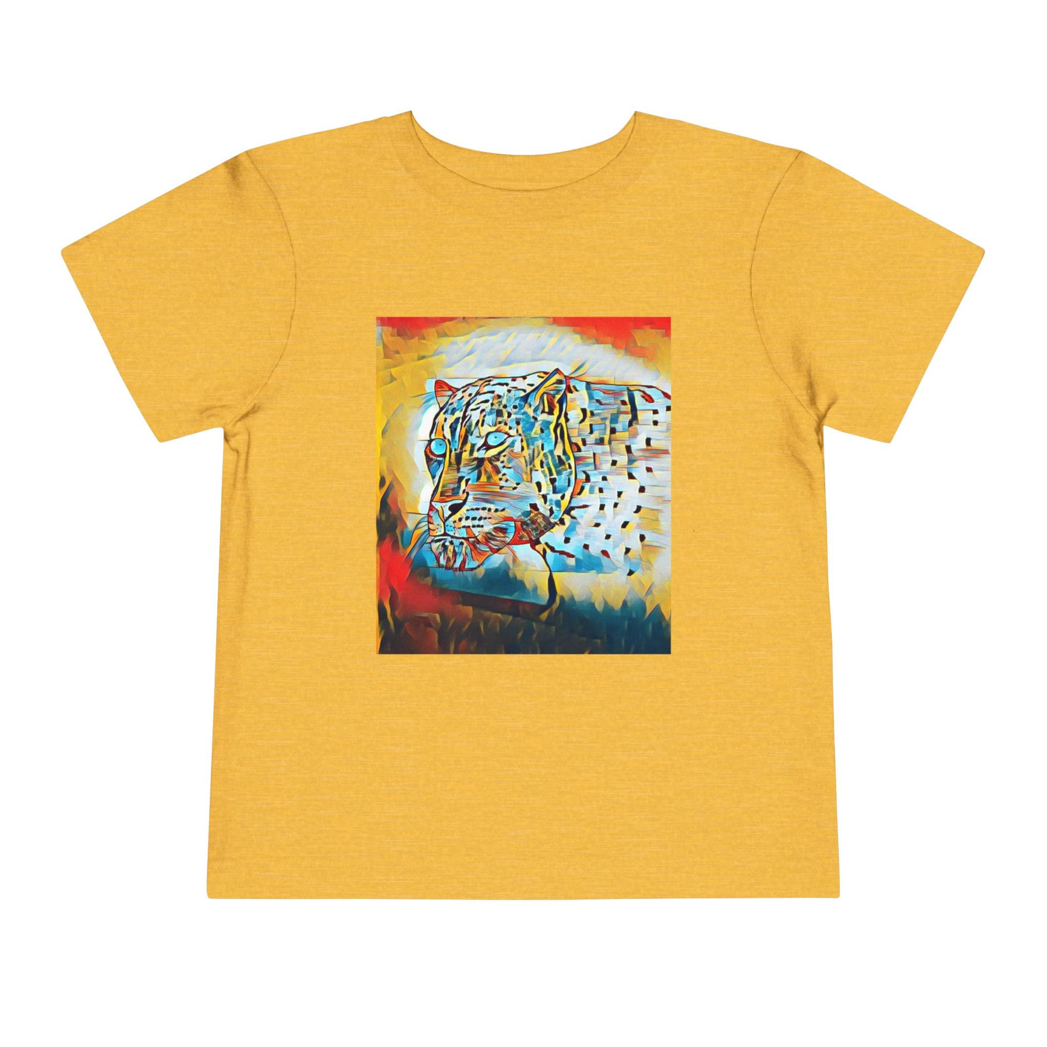 Abstract Leopard Toddler Tee — Colorful Wildlife Art Shirt